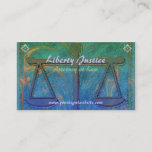 Justice Scales Nouveau Business Card at Zazzle
