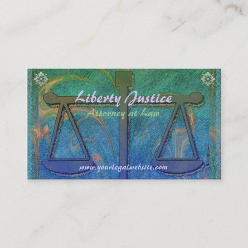 Justice Scales Nouveau Business Card