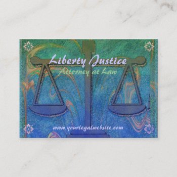 Justice Scales Nouveau Business Card by profilesincolor at Zazzle