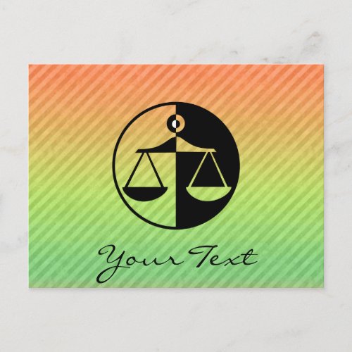 Justice Scales Postcard