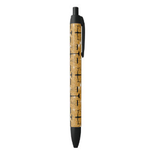 Justice Symbol Balanced Scales Golden Glitter Pen