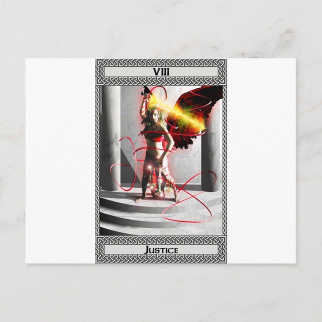 Justice Tarot Card Art (Front)