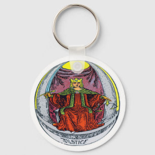 Justice Tarot Card Keychain