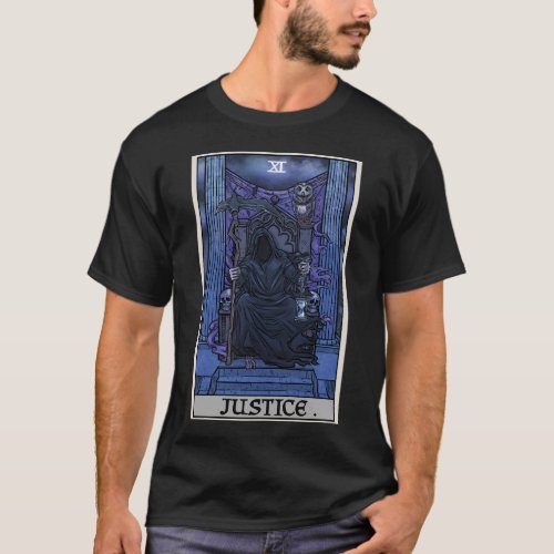 Justice Terror Tarot Edition _ The Ghoulish Garb T_Shirt