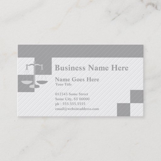 Customizable justice vertices business cards