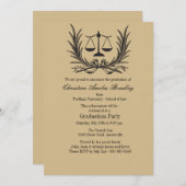Justice Wreath Law School Graduation Invitation (Front/Back)