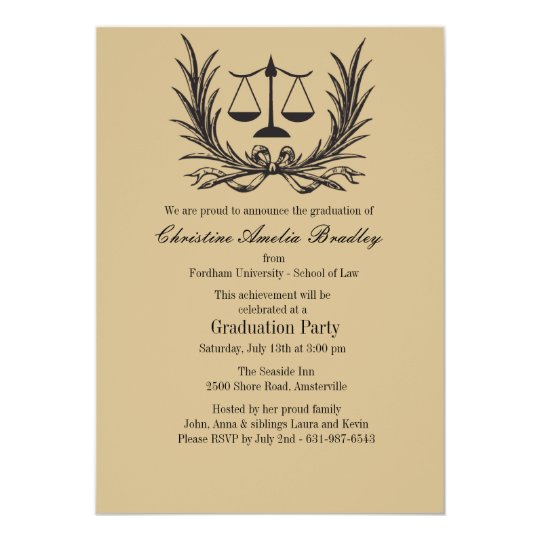 Law School Graduation Invitations Templates 2