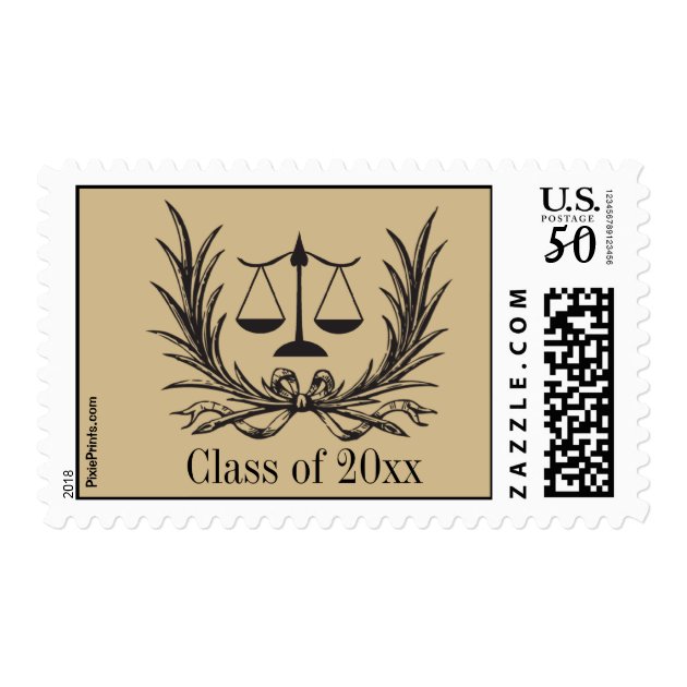 Justice Wreath Law School Postage Stamp