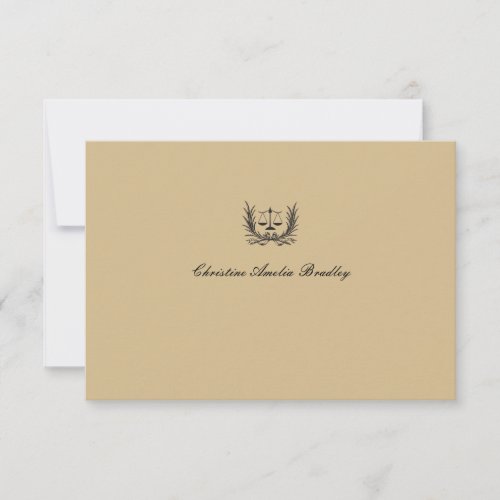 Justice Wreath Personalized Notecard/Thank You