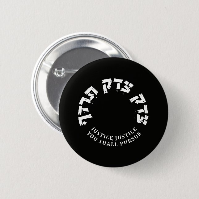 Justice you Shall Pursue, Deuteronomy, RBG Button (Front & Back)