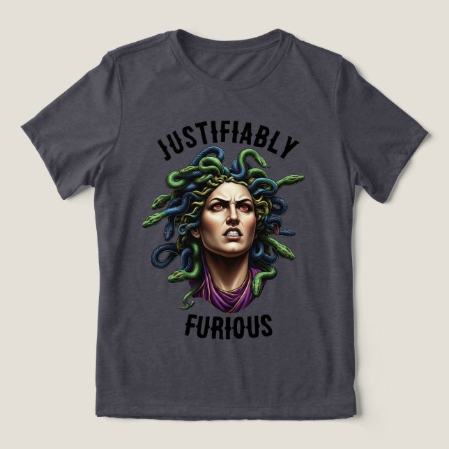 Justifiably Furious T-Shirt Tri-Blend Shirt (Design Front)