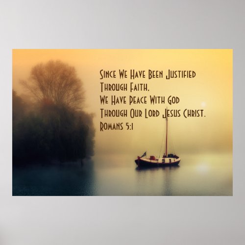 Justified Through Faith Romans 51 Anointed Poster
