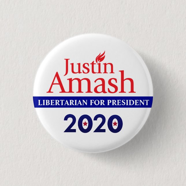Justin Amash 2020 Button (Front)