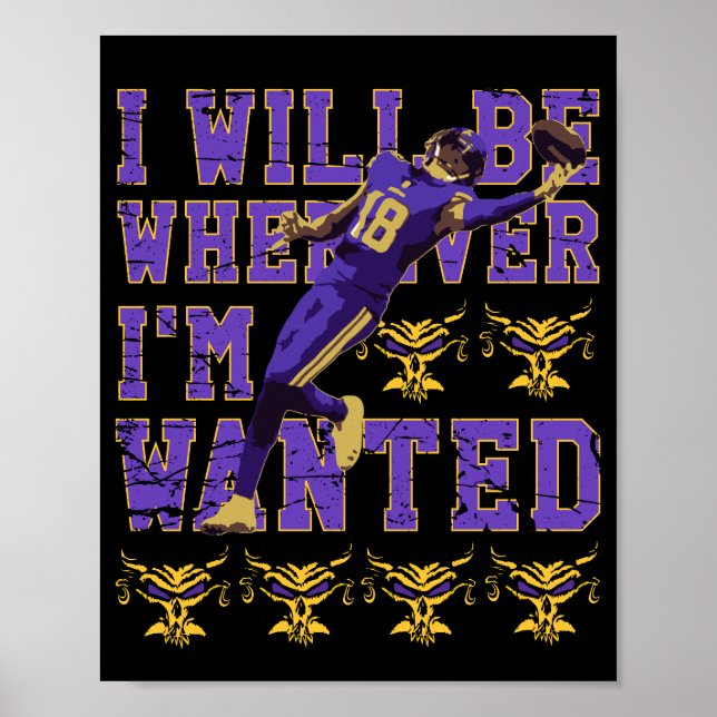 Justin Jefferson Poster (Front)