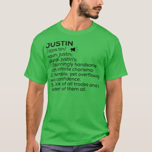 Justin Name Definition Justin Meaning Justin Name  T_Shirt