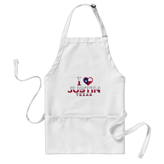 Justin, Texas Adult Apron (Front)