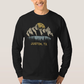 Justin Texas Mountain Sunset Sunrise TX T-Shirt