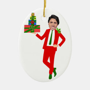 Justin Trudeau Ceramic Ornament