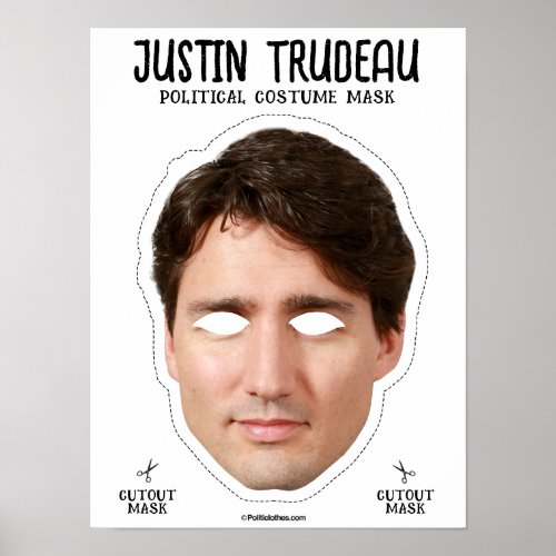 Justin Trudeau Costume Mask Poster