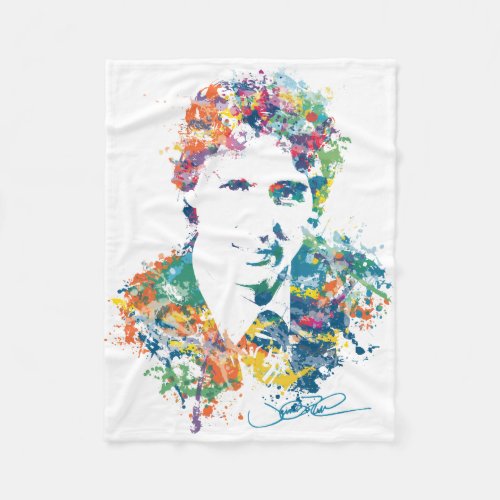 Justin Trudeau Digital Art Fleece Blanket