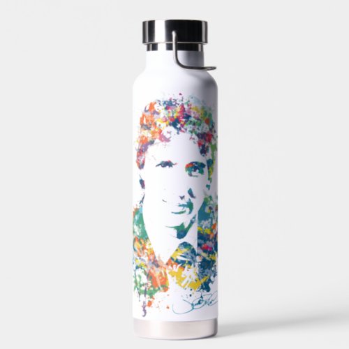 Justin Trudeau Digital Art Water Bottle