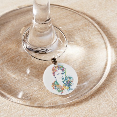 Justin Trudeau Digital Art Wine Glass Charm