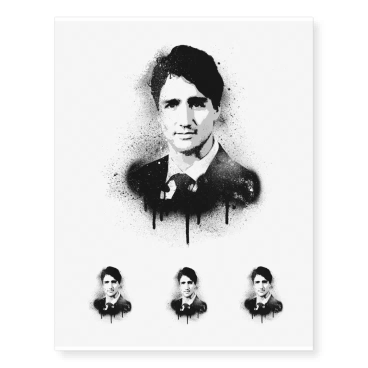 Justin Trudeau Graffiti Art Temporary Tattoos | Zazzle Justin Trudeau Graffiti Art Temporary Tattoos | Zazzle