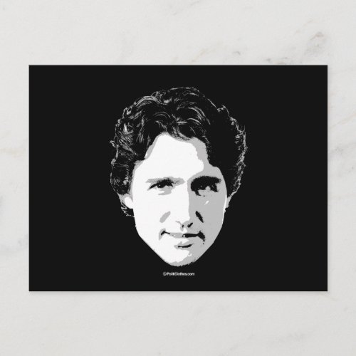 Justin Trudeau Head of Hair _png Postcard
