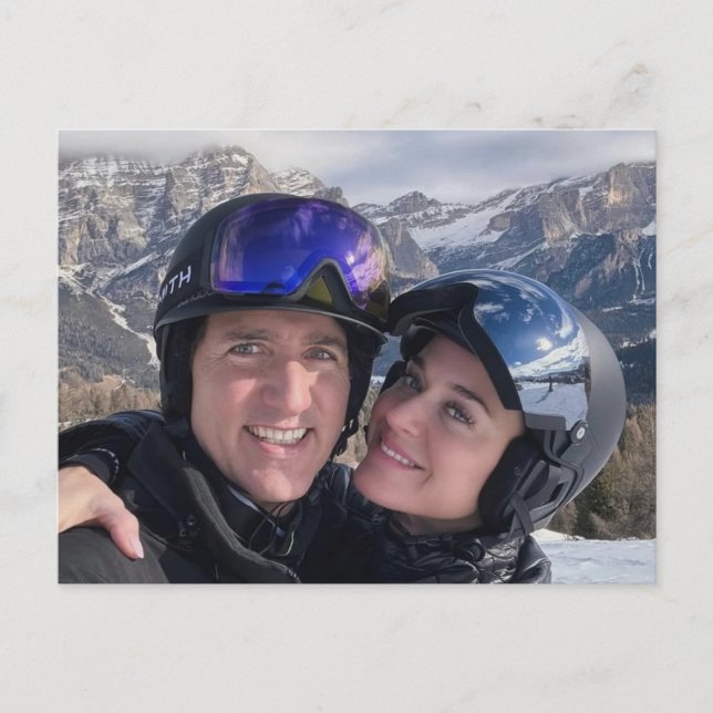 Justin Trudeau & Katy Perry Feb 2026 Postcard (Front)