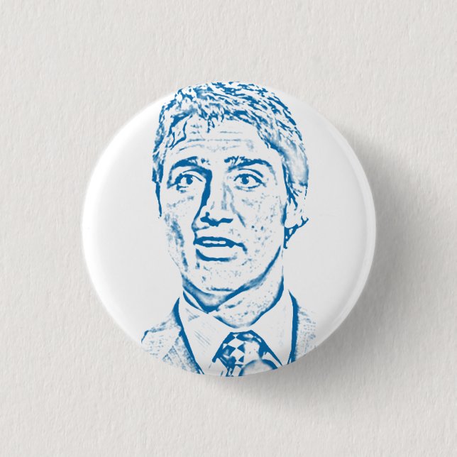Justin Trudeau Logo Pinback Button (Front)