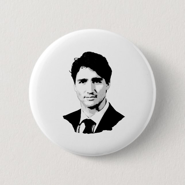 Justin Trudeau Portrait Button (Front)