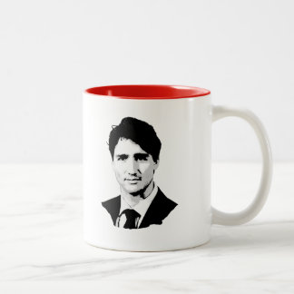Justin Trudeau Portrait Two-Tone Coffee Mug