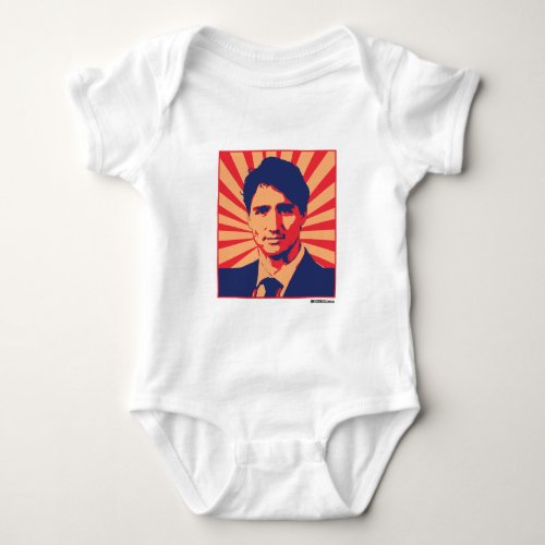 Justin Trudeau Propaganda Poster _png Baby Bodysuit