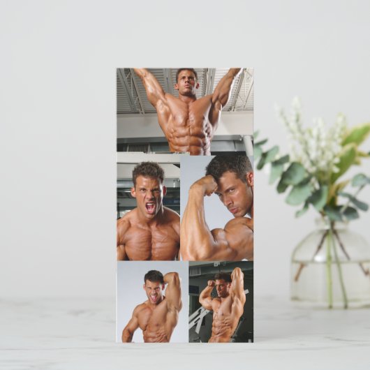 Justin Woltering Bodybuilder Fan Photo Card (Standing Front)