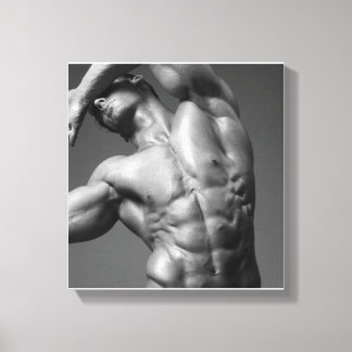 Justin Woltering Bodybuilder Picture Wrap Canvas Print