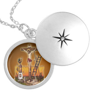 JUSTO JUEZ MEDALLA REDONDA PLATEADA SILVER PLATED NECKLACE