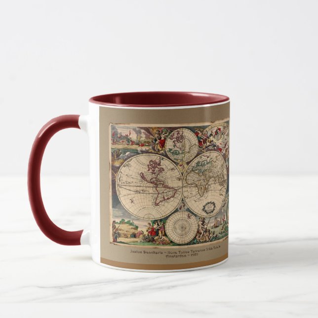 Justus Danckerts Old World Map Mug (Left)