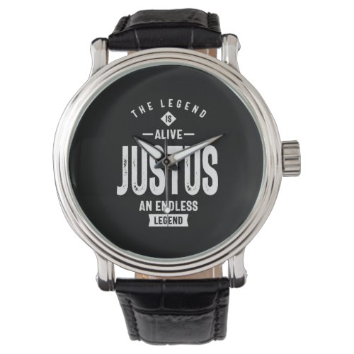 Justus Personalized Name Birthday Gift Watch