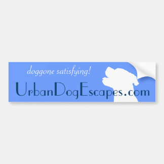 justy head cutout white, doggone satisfying!, U... Bumper Sticker