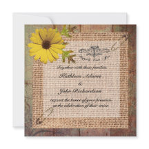 Jute Burlap on Rustic Wood Wedding