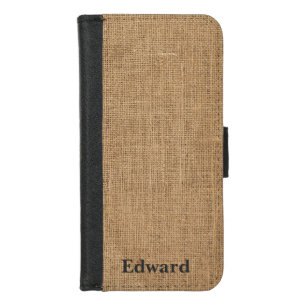 Jute Fabric iPhone 8/7 Wallet Case