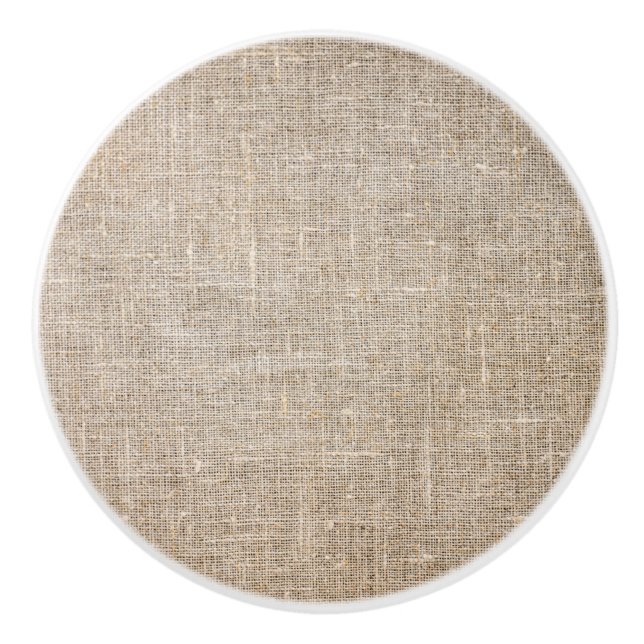 Jute Textile Ceramic Knob (Front)