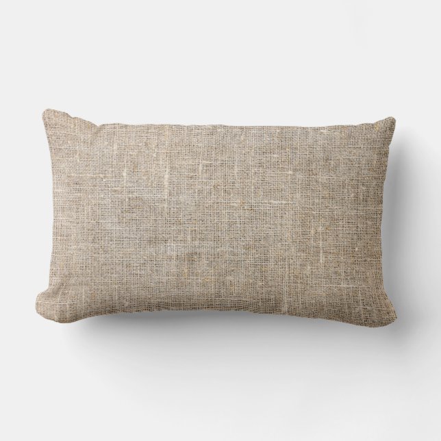 Jute Textile Lumbar Pillow (Front)