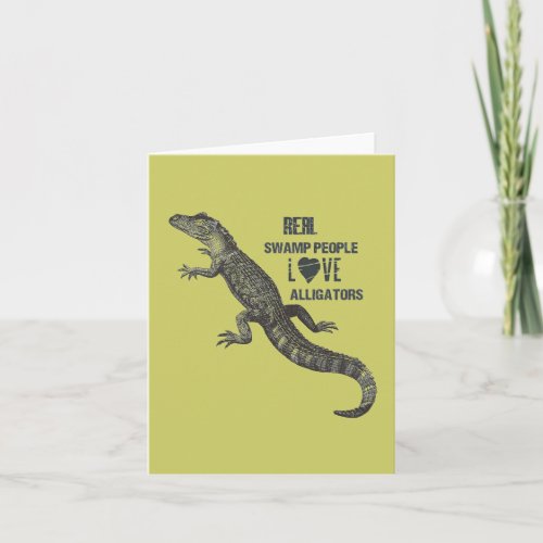 Juvenile Alligator Love Card