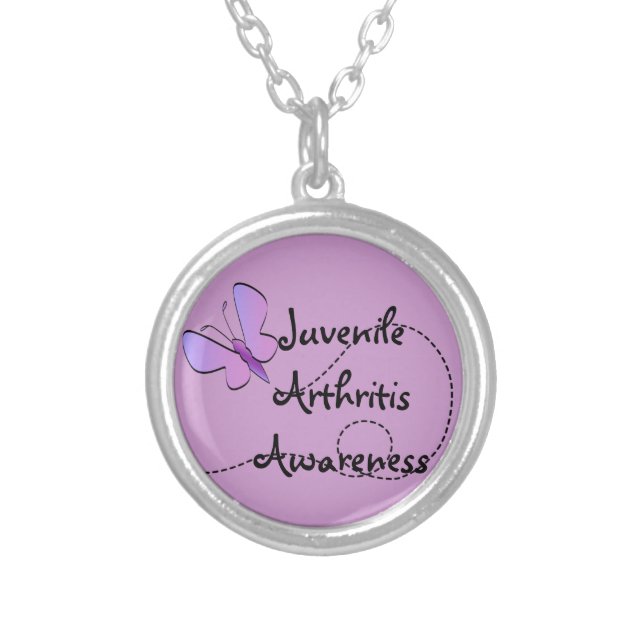 Juvenile Arthritis Awareness Butterfly Necklace (Front)