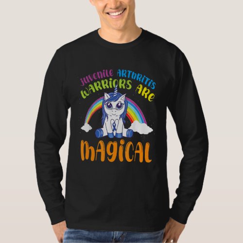 Juvenile Arthritis Awareness Magical Unicorn Blue  T_Shirt