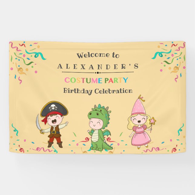 Juvenile Costume Party Banner (Horizontal)