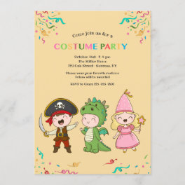 Juvenile Costume Party Invitations