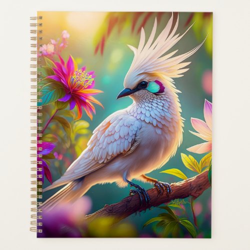 Juvenile Crested Blush Feather Dove Fantasy Bird Planner