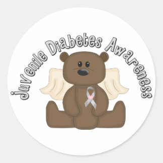 Juvenile Diabetes Awareness Bear Classic Round Sticker
